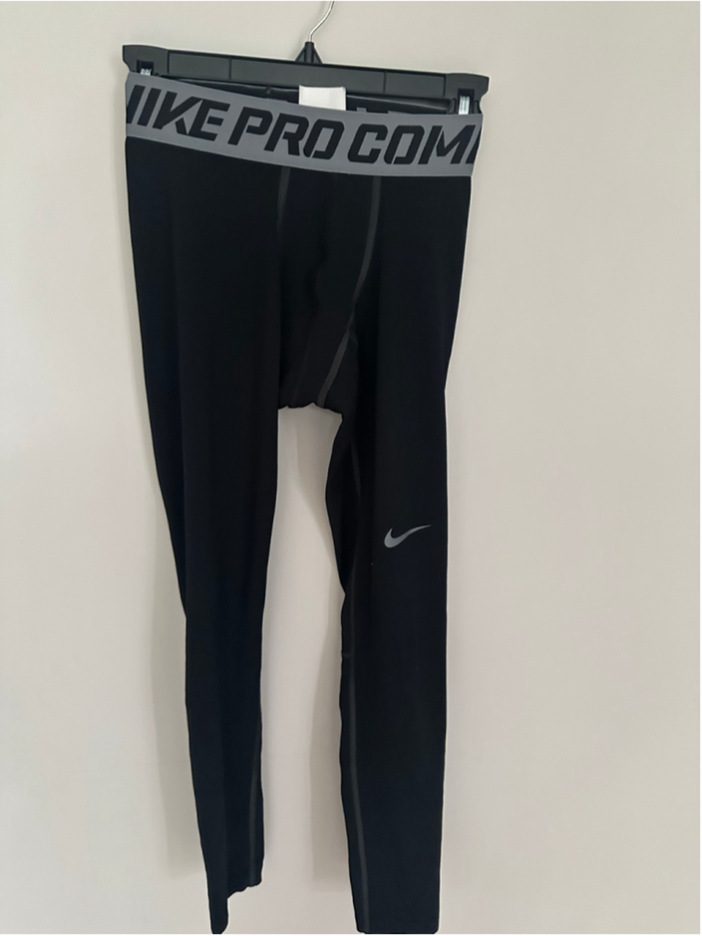 Nike Pro Combat Women's Leggings Size S Black Grey Athletic Pants
